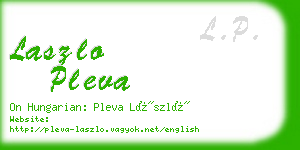 laszlo pleva business card